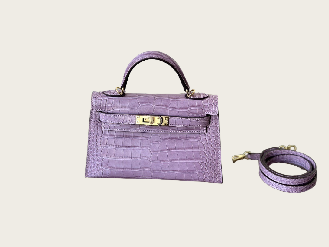 Bolso Cúpula Piel de Cocodrilo - Imagen 7